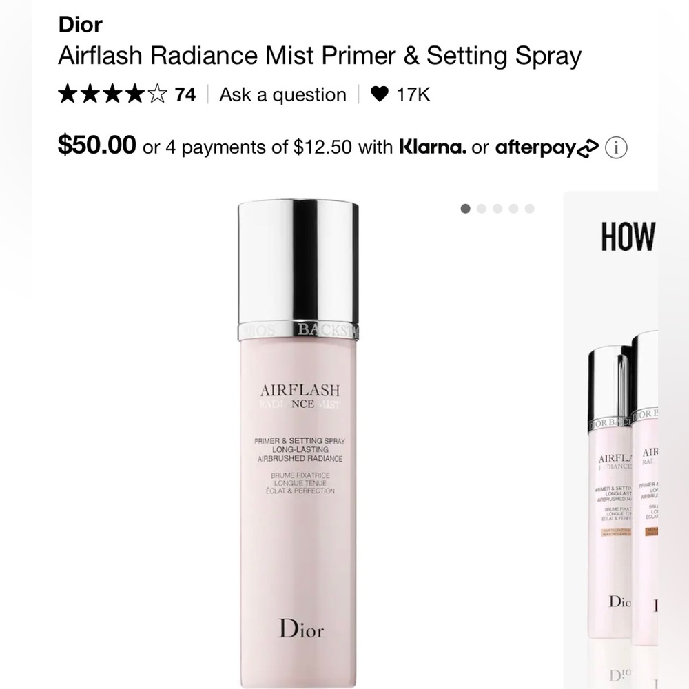 NWT Dior air flash radiance primer and setting